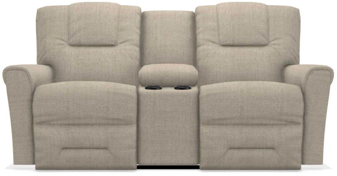 La-Z-Boy Easton PowerRecline La-Z-Time Fawn Reclining Console Loveseat