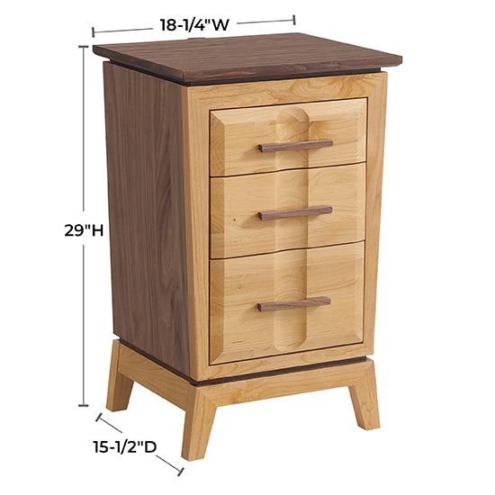 Addison Small 3-Drawer Nightstand