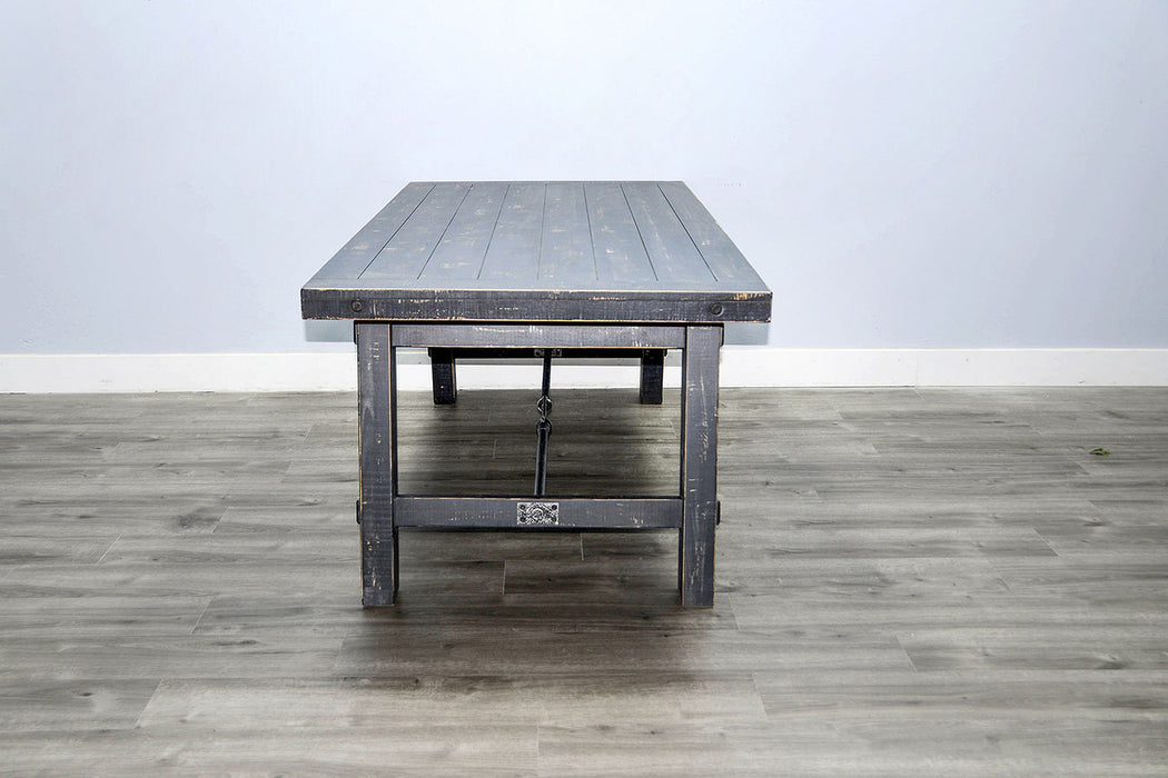 Black Sand Dining Table w/ Turnbuckle - Barr’s Furniture (Riverside CA)