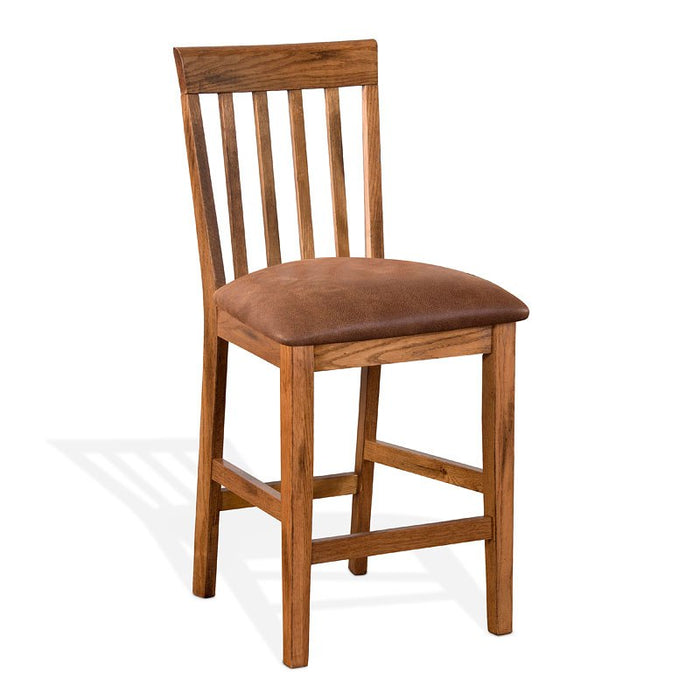 Sedona 24"H Slatback Barstool Cushion Seat - Barr’s Furniture (Riverside CA)