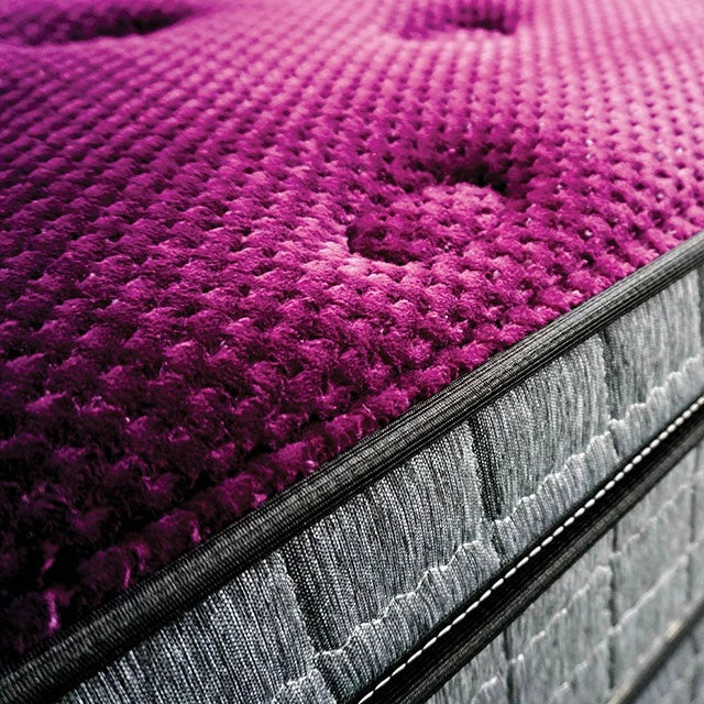 Purple/Grey 13" Euro Pillow Top Mattress Non-Flip, Full - Barr’s Furniture (Riverside CA)