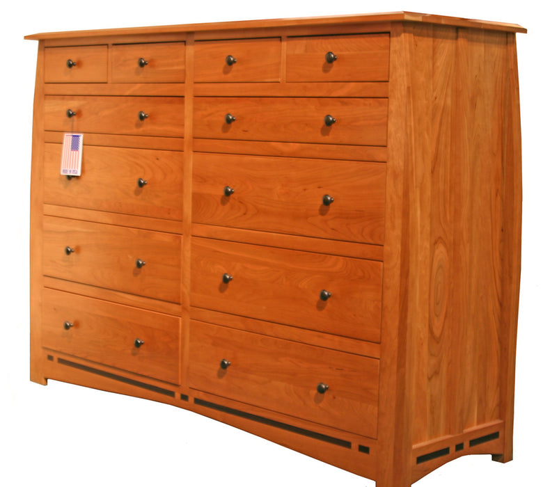 African Inlay Collection 12 Drawer Dresser