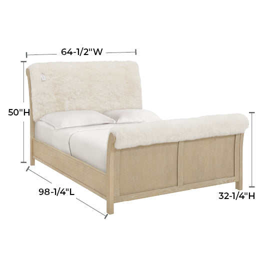 Catalina Queen Sheepskin Bed