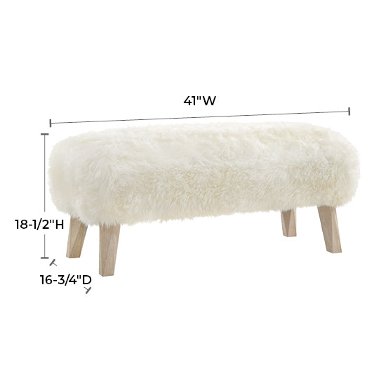 Catalina Sheepskin Bench