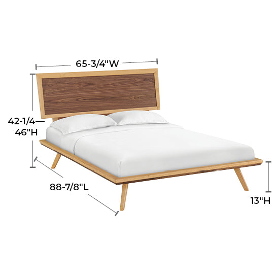 Addison Queen Adjustable Headboard Platform Bed