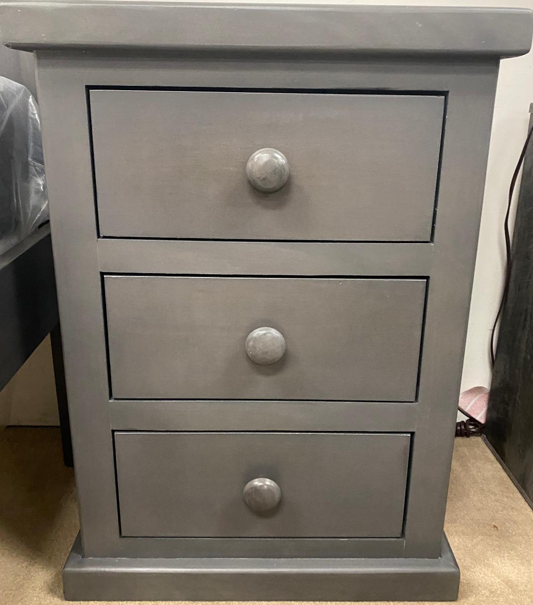 Gray 3 Drawer Nightstand Barr s Furniture (Riverside CA)
