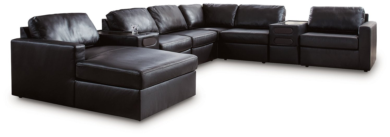 Modmax II Sectional with Chaise and Audio Consoles - Barr’s Furniture (Riverside CA)