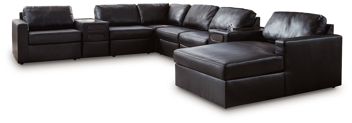 Modmax II Sectional with Chaise and Audio Consoles - Barr’s Furniture (Riverside CA)