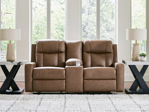 Mackmenville Reclining Loveseat with Console - Barr’s Furniture (Riverside CA)