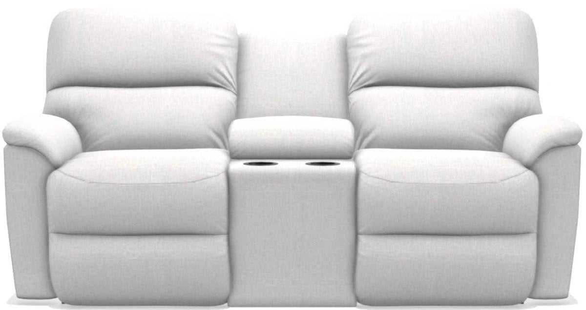 La-Z-Boy Brooks Muslin Reclining Loveseat With Console