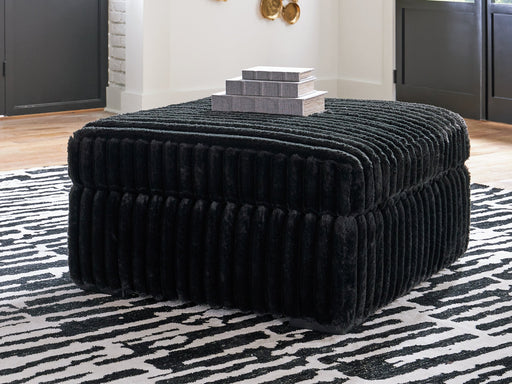 Midnight-Madness Oversized Accent Ottoman - Barr’s Furniture (Riverside CA)