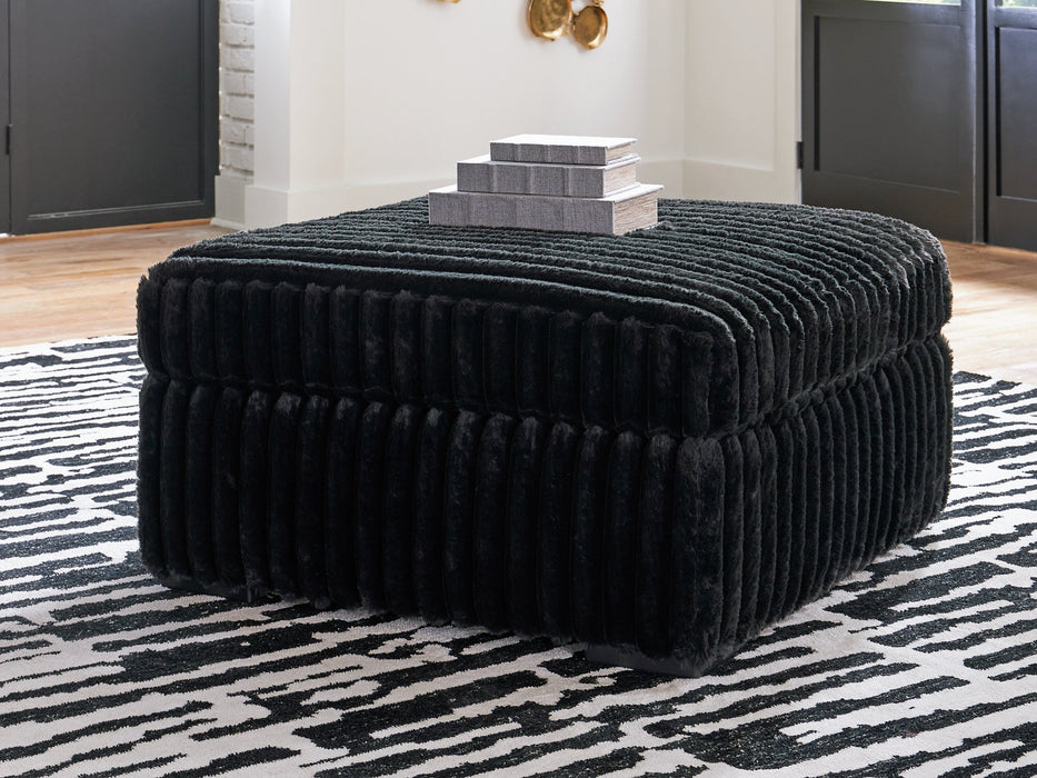 Midnight-Madness Oversized Accent Ottoman - Barr’s Furniture (Riverside CA)
