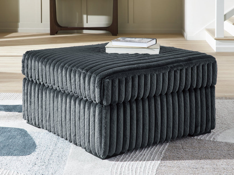 Midnight-Madness Oversized Accent Ottoman - Barr’s Furniture (Riverside CA)