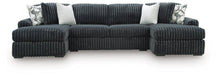 Midnight-Madness Double Chaise 3-Piece Sectional - Barr’s Furniture (Riverside CA)