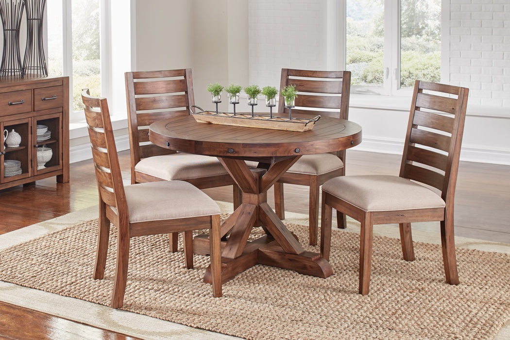 Anacortes-Salvaged Mahogany Finish Dining Collection - Barr’s Furniture (Riverside CA)