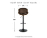 Bellatier Adjustable Height Bar Stool - Barr’s Furniture (Riverside CA)