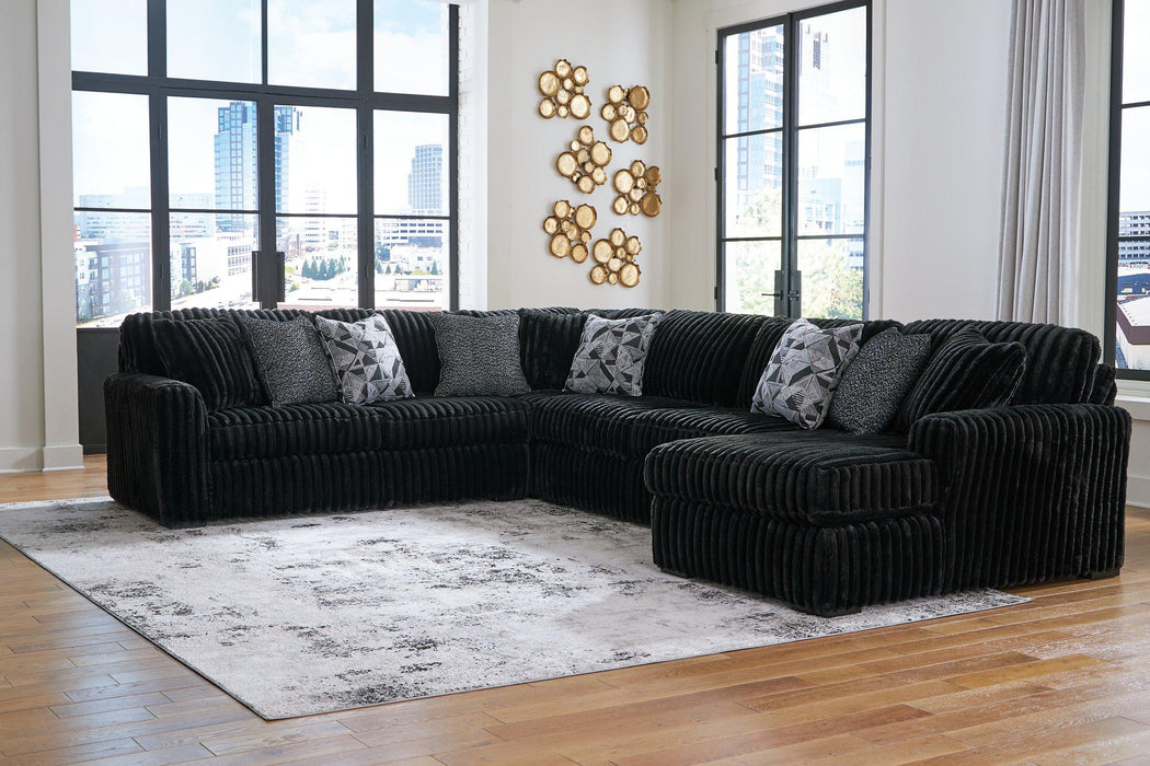 Midnight-Madness Sectional with Chaise - Barr’s Furniture (Riverside CA)