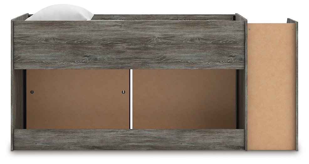 Frandern Loft Bed with Bookcase and Drawer Storage - Barr’s Furniture (Riverside CA)