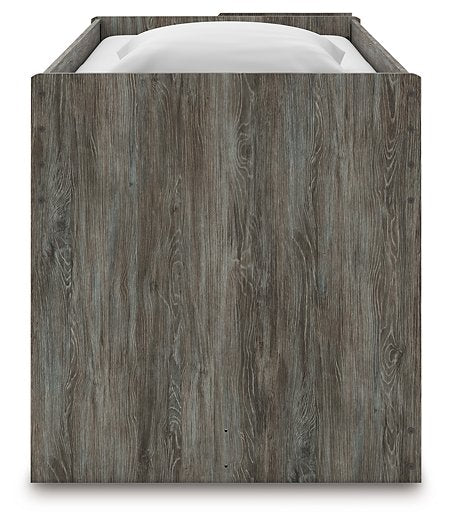 Frandern Loft Bed with Bookcase and Drawer Storage - Barr’s Furniture (Riverside CA)