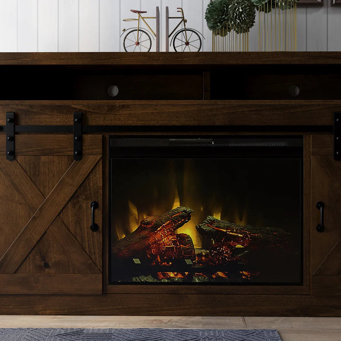 Farmhouse 66" Fireplace TV Stand - Barr’s Furniture (Riverside CA)