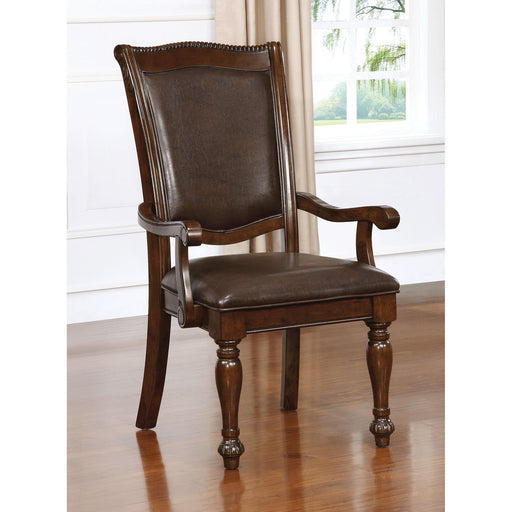 Alpena Brown Cherry/Espresso Arm Chair & Side Chair (2/CTN) - Barr’s Furniture (Riverside CA)