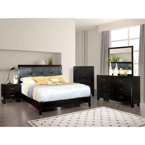 Enrico Full Queen Bed Brown, Black, & Cherry - Barr’s Furniture (Riverside CA)