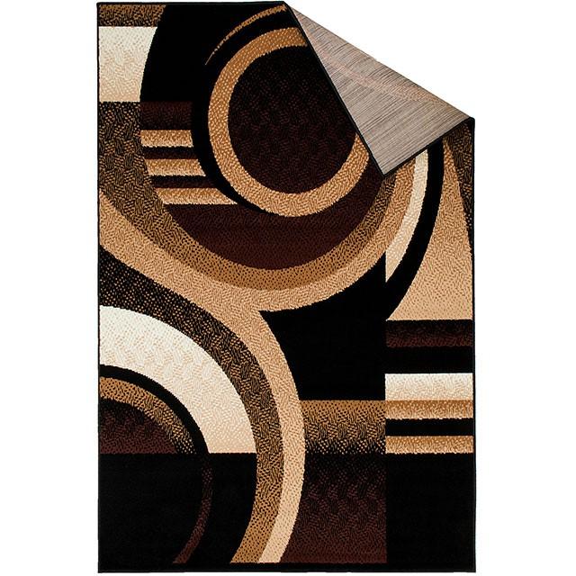 Blitar Brown Black, Brown Cream, & Gray 5' X 7' Area Rug