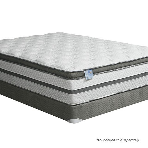 SIDDALEE White/Gray 16" Euro Pillow Top Mattress, Cal.King - Barr’s Furniture (Riverside CA)