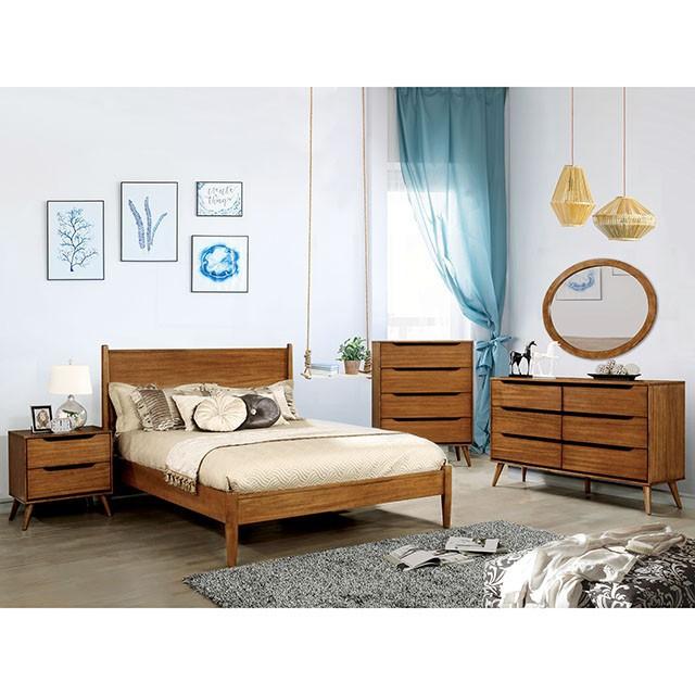 LENNART I Gray & Oak Full Twin Bed