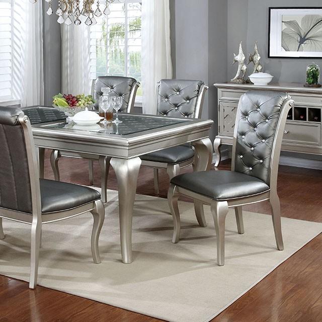 Amina Champagne Dining Table - Barr’s Furniture (Riverside CA)