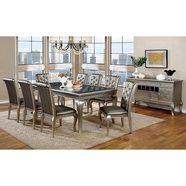 Amina Champagne Dining Table - Barr’s Furniture (Riverside CA)