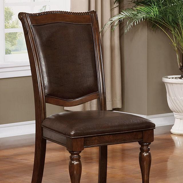 Alpena Brown Cherry/Espresso Arm Chair & Side Chair (2/CTN) - Barr’s Furniture (Riverside CA)