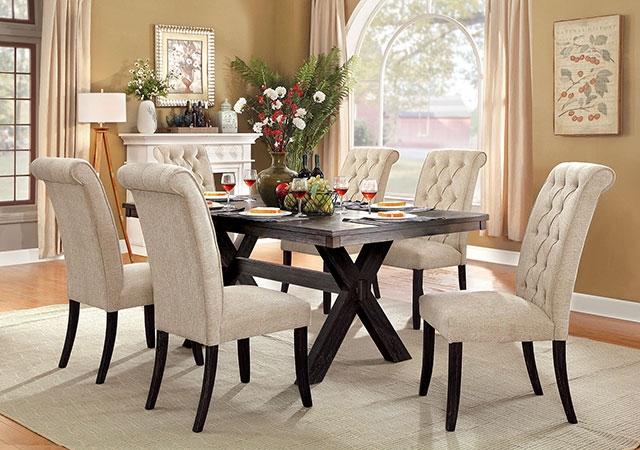 XANTHE Black Dining Table