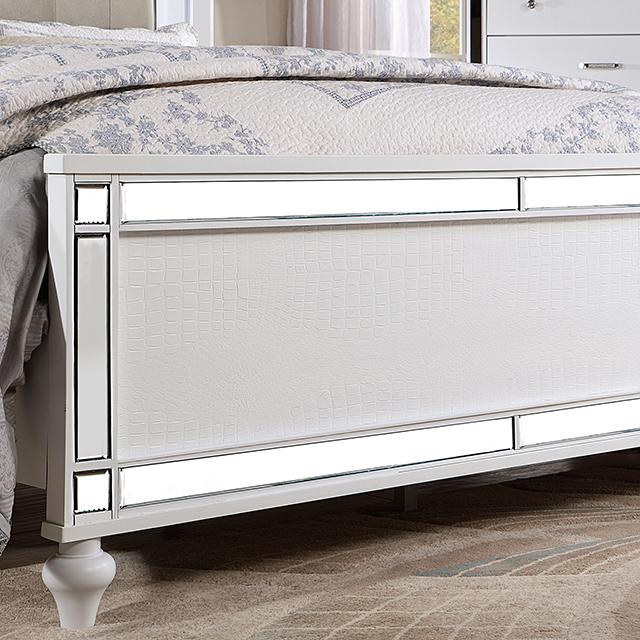 BRACHIUM Queen Bed, White