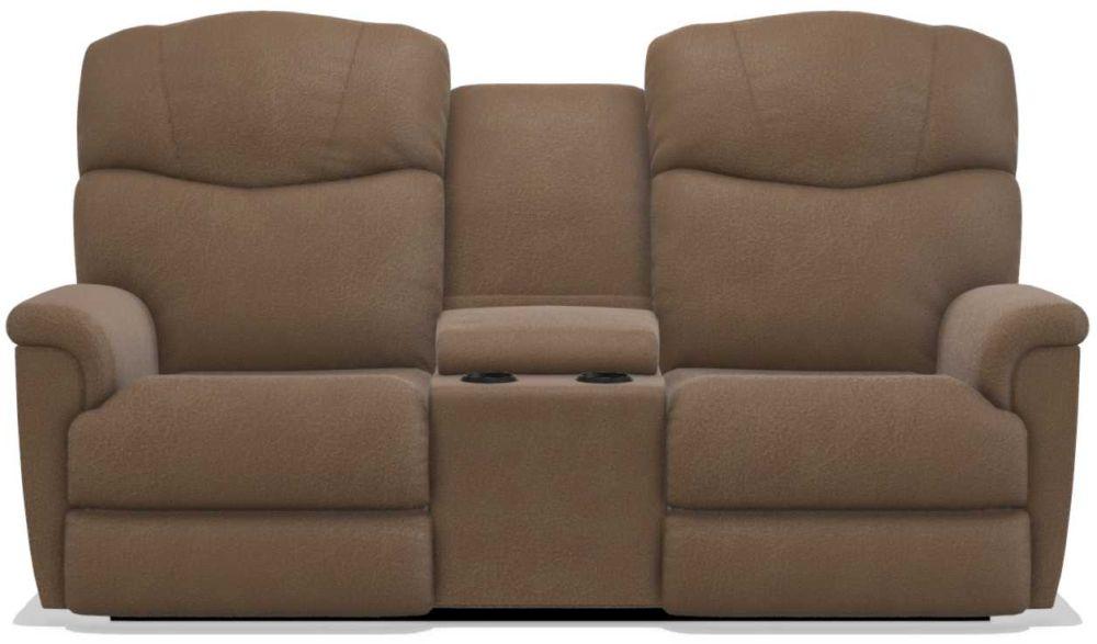 La-Z-Boy Lancer Power La-Z Time Chocolate Full Reclining Loveseat with Console image