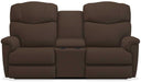La-Z-Boy Lancer Espresso Power Reclining Loveseat with Headrest and Console image