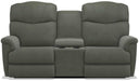 La-Z-Boy Lancer Charcoal Power Reclining Loveseat with Headrest and console image