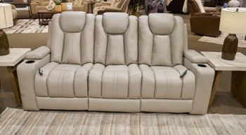 Elevate Edges Reclining Sofa with Drop Down Table - Barr’s Furniture (Riverside CA)