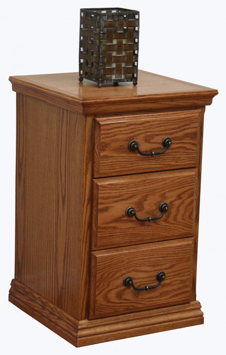 Traditional 3 Drawer Space Saver Nightstand
