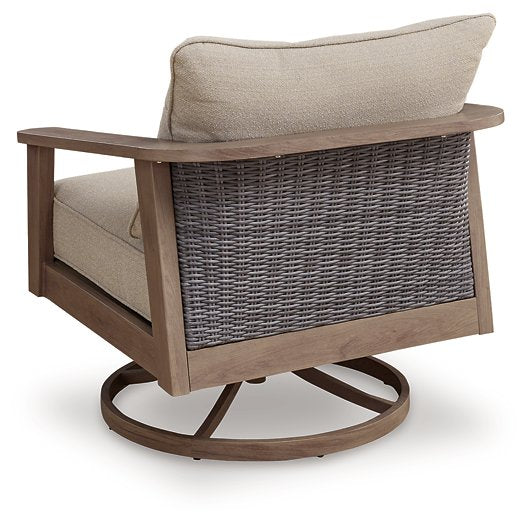 Harmony Headlands Outdoor Swivel Lounge with Cushion - Barr’s Furniture (Riverside CA)