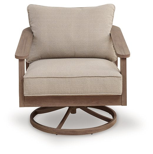 Harmony Headlands Outdoor Swivel Lounge with Cushion - Barr’s Furniture (Riverside CA)
