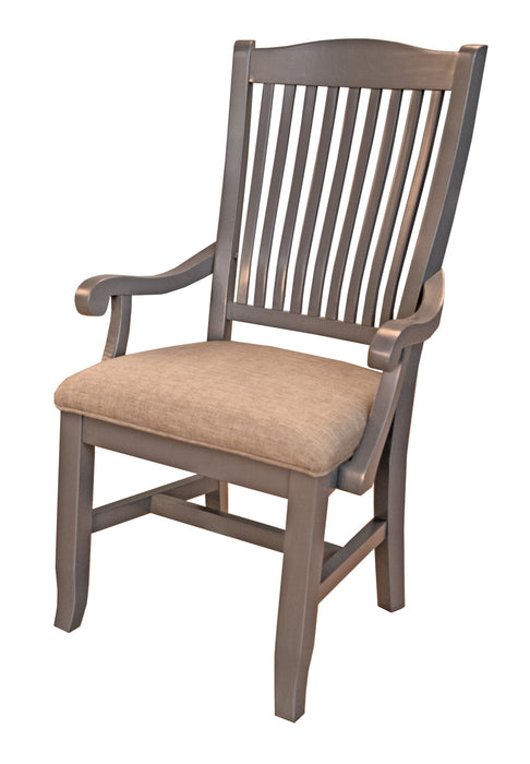 Port Townsend Upholstered Slat Back Arm Chair