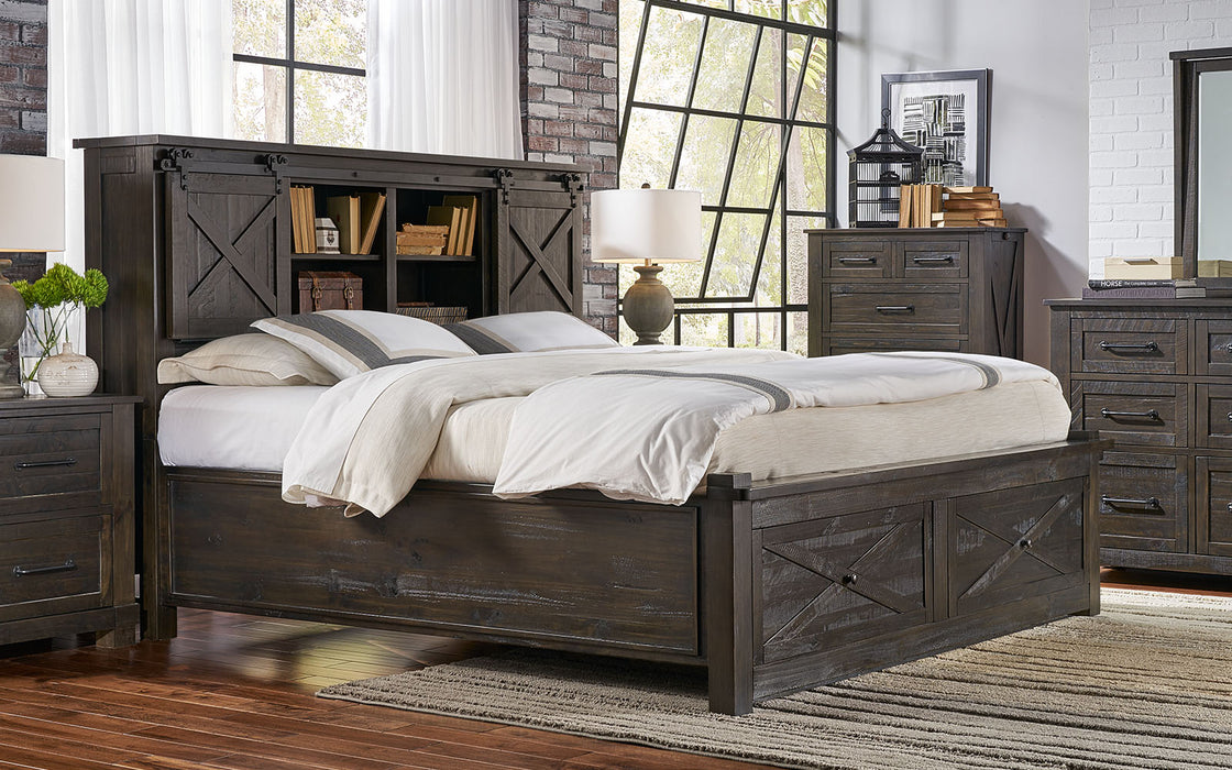 Sun Valley Queen Storage Headboard w/ Storage Footboard