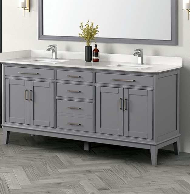 Almeria Vanity Set White/Gray