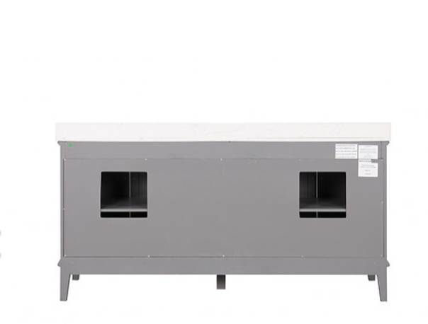 Almeria Vanity Set White/Gray