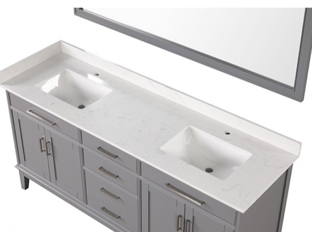 Almeria Vanity Set White/Gray