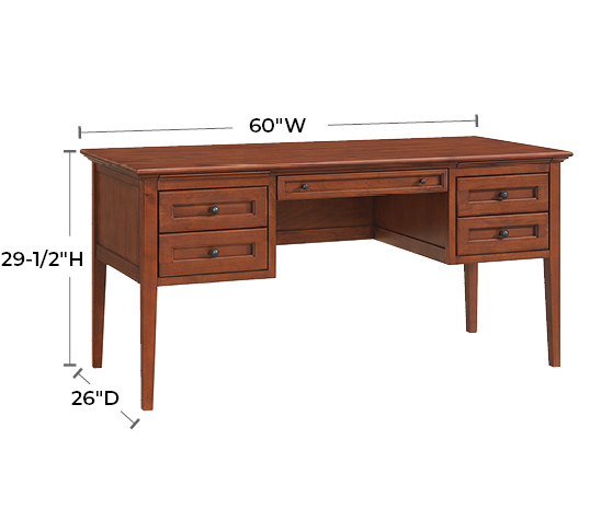 McKenzie 4‑Drawer Desk
