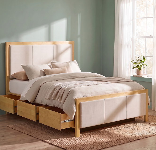 Bailey Upholstered Panel Storage Beds