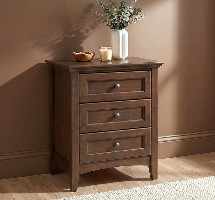 McKenzie 3-Drawer Nightstand