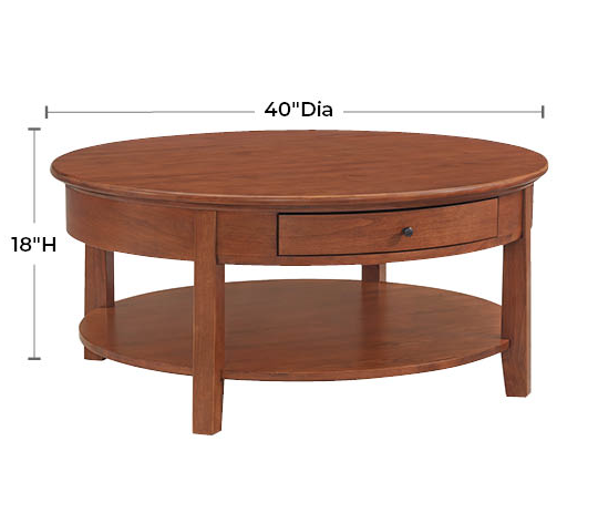 McKenzie Round Cocktail Table (40"D)